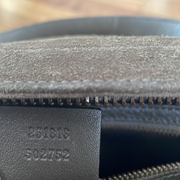 GUCCI Suede Medium 1973 Top Handle Satchel in Olive Brown - Picture 16 of 16